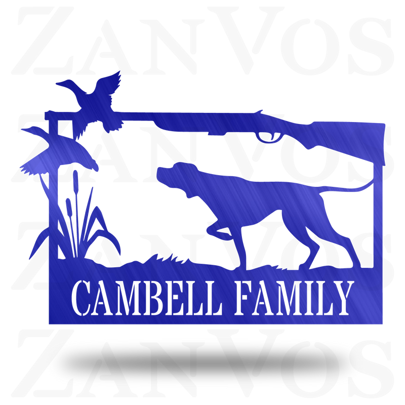 Duck Hunting Monogram With Dog