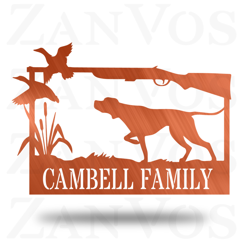 Duck Hunting Monogram With Dog