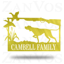 Duck Hunting Monogram With Dog