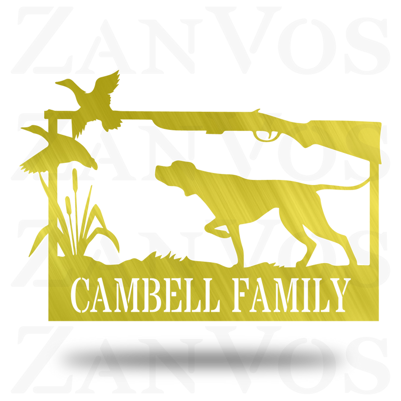 Duck Hunting Monogram With Dog