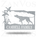 Duck Hunting Monogram With Dog