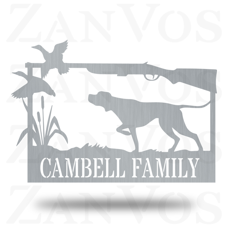 Duck Hunting Monogram With Dog