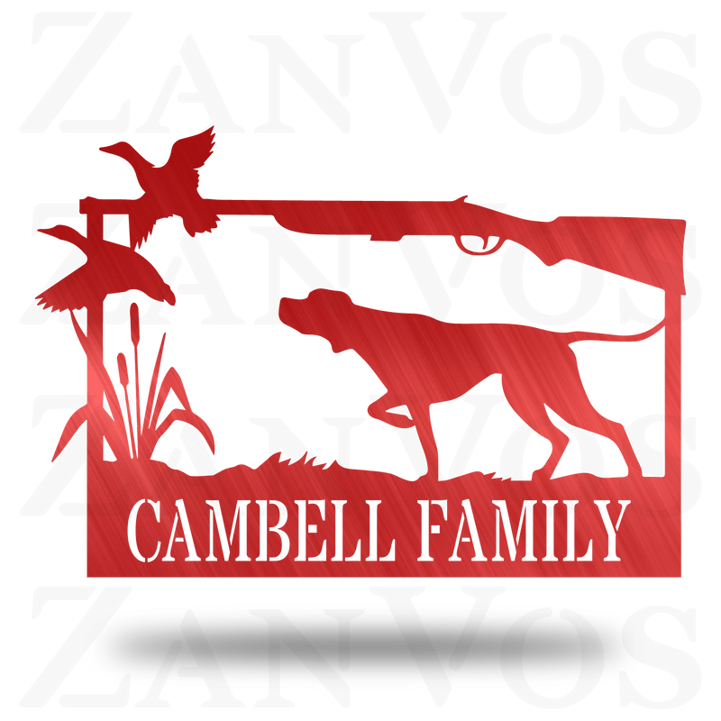 Duck Hunting Monogram With Dog