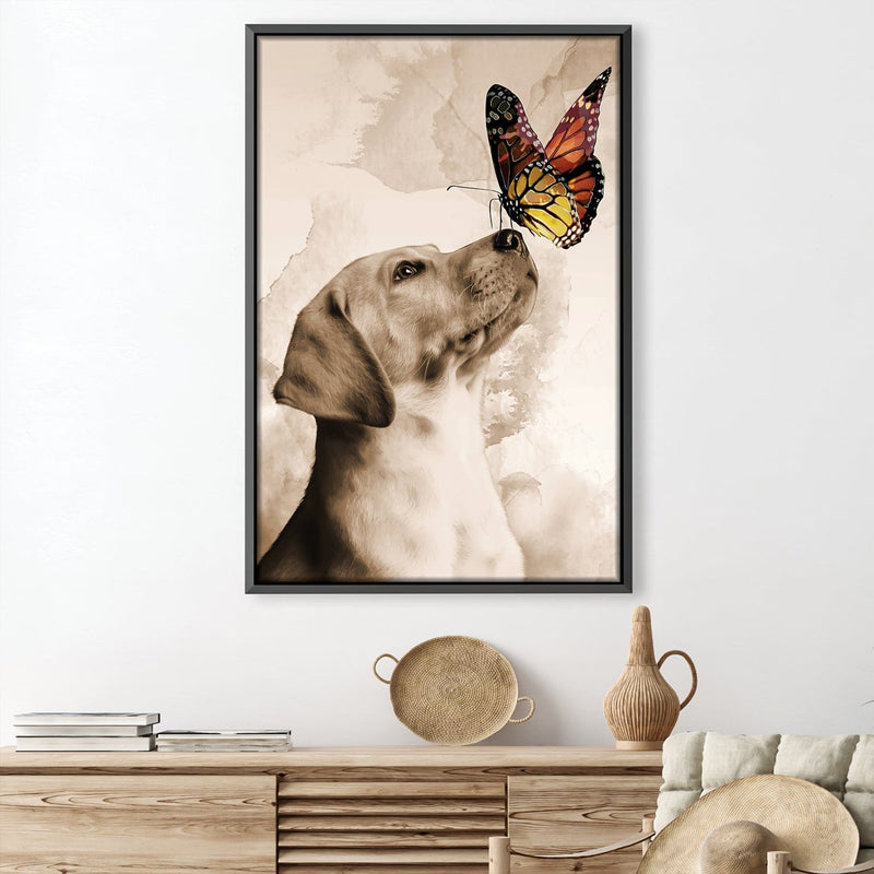 Dogs and Butterflies Canvas