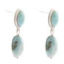 Dolce Blue Larimar and Sterling Silver Drop Earrings