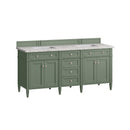 James Martin Brittany 72" Double Bathroom Vanity, Smokey Celadon