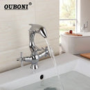 GobekUsa Dolphin Shape 2-Handle Basin Faucet, Polished Chrome Finish