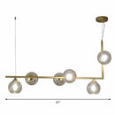 GobekUsa Dome Glass Ceiling Light - Postmodern 6-Head Hanging Lamp for Dining Table
