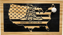 Dont Tread On Me Secure Decorative Wall-Mounted Gun Cabinet (Union)