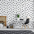 Circle Polka Dots Pattern Peel and Stick Wallpaper | Removable Wall Mural