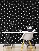 Circle Polka Dots Pattern Peel and Stick Wallpaper | Removable Wall Mural