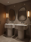Black Framed Mirror, Asymmetrical Mirror, Irregular Brass Wall Mirror