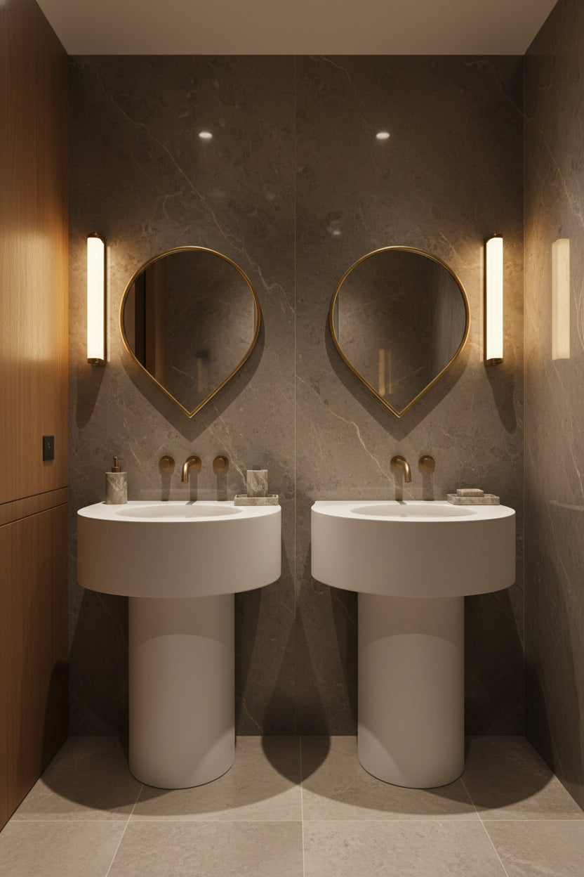 Brass Teardrop Mirror - Handmade Wall Mirror, photo 3 of 10