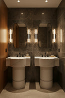 Black Hexagonal Brass Mirror - Handmade Bathroom Mirror