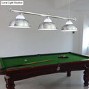 GobekUsa Double Bubble Hanging Light with 3 Heads - Loft Style Pendant Lighting for Pool Table in Chrome/Gold