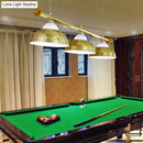 GobekUsa Double Bubble Hanging Light with 3 Heads - Loft Style Pendant Lighting for Pool Table in Chrome/Gold