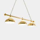 GobekUsa Double Bubble Hanging Light with 3 Heads - Loft Style Pendant Lighting for Pool Table in Chrome/Gold