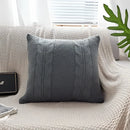 Double cable knit cushion cover set living room pillow case by Decorbites