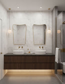 Curved Brass Mirror -  Unlacquered Brass Mirror Wall Mirror