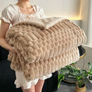 GobekUsa Double-Layer Lamb Plush Throw Blanket for Home and Travel