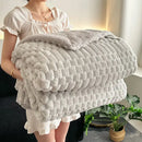 GobekUsa Double-Layer Lamb Plush Throw Blanket for Home and Travel