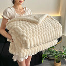 GobekUsa Double-Layer Lamb Plush Throw Blanket for Home and Travel