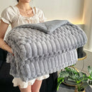 GobekUsa Double-Layer Lamb Plush Throw Blanket for Home and Travel