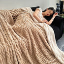 GobekUsa Double-Layer Lamb Plush Throw Blanket for Home and Travel