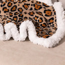 GobekUsa Double Layer Leopard Print Coral Fleece Blanket - 150X200Cm Office Bedspread