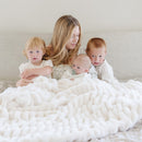 DOUBLE RUCHED FAUX FUR XL THROW BLANKETS