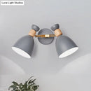 GobekUsa Double Shade Gray/Green Nordic Wall Sconce with Metallic Finish - Perfect Living Room Lighting