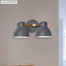 GobekUsa Double Shade Gray/Green Nordic Wall Sconce with Metallic Finish - Perfect Living Room Lighting