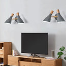 GobekUsa Double Shade Gray/Green Nordic Wall Sconce with Metallic Finish - Perfect Living Room Lighting