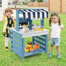 Double-sided Wooden Play Kitchen and Grocery Stand with Stoves for Kids 3+ Years Old by LJGDeals