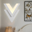 GobekUsa Double-V Acrylic LED Wall Sconce Light Fixture in Warm/White for Simplicity in the Bedroom