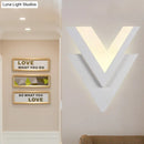 GobekUsa Double-V Acrylic LED Wall Sconce Light Fixture in Warm/White for Simplicity in the Bedroom