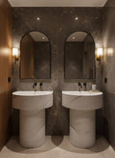 Black Brass Arch Mirror - Handmade Customized mirror