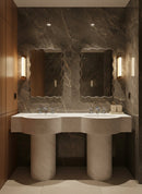 Silver Frame Wavy Mirrors - Aesthetic Luxurious Wall Mirror