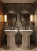 Italian Brass Curved Mirror