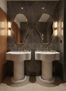 Asymmetrical Brass Mirror - Handmade Wall Brass Mirror