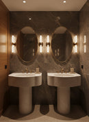 Brass Oval Wall Mirror -  Unlacquered Brass Bathroom Mirror