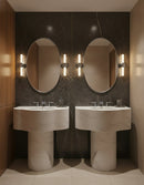 Silver Brass Oval Wall Mirror