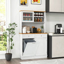 Double Tilt Out Trash Cabinet with Hutch and Rubber Wood Countertop by LJGDeals