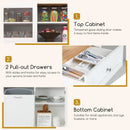 Double Tilt Out Trash Cabinet with Hutch and Rubber Wood Countertop by LJGDeals