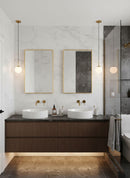 Rectangular Brass Mirror - Gold Wall Mirror