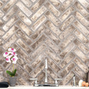 MSI Doverton Gray Reclaimed Clay Brick - Herringbone