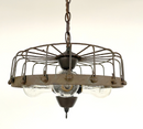 Rustic Industrial Cage Chandelier Light