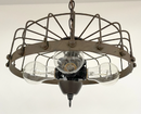 Rustic Industrial Cage Chandelier Light