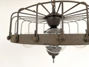 Rustic Industrial Cage Chandelier Light