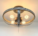 Industrial Farmhouse Screen Flush Mount Ceiling Light by The Lamp Goods